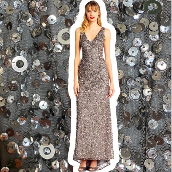 Adrianna Papell Dresses & Skirts - NWOT Adrianna Papell Sequin Evening Gown AP1E201867 Gala bridesmaid wedding